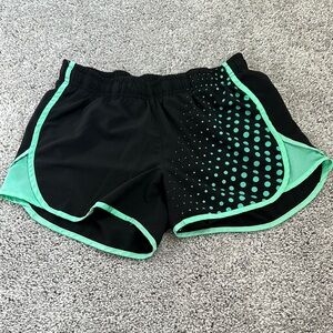 Women's Black and Green Shorts